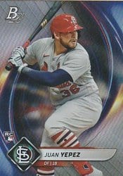 2022 Bowman Platinum Base Set Juan Yepez #74 card