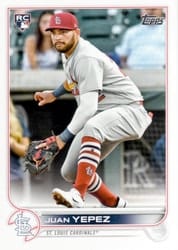 2022 Topps Base Set Juan Yepez #506 card