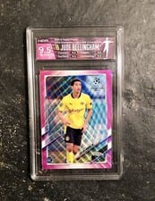 2020 Topps Chrome UEFA Champions League Jude Bellingham Pink Xfractor #68 card