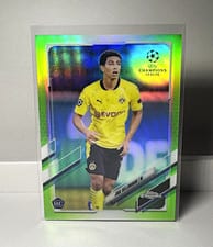 2020 Topps Chrome UEFA Champions League Jude Bellingham Neon Green #68 card