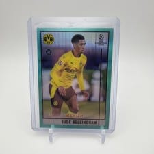 2020 Topps Merlin Chrome UEFA Champions League Jude Bellingham Aqua Prism Refractor #31 card