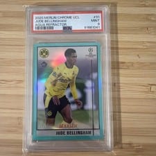 2020 Topps Merlin Chrome UEFA Champions League Jude Bellingham Aqua Refractor #31 card