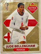 2022 Panini World Cup Qatar Stickers Extra Jude Bellingham Gold card