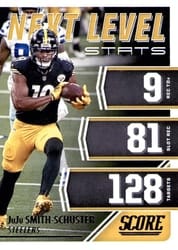 2021 Score Next Level Stats JuJu Smith-Schuster #NL14 card