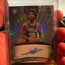 2022-23 Panini Select Youth Explosion Signatures Julian Champagnie #YES-JCH card