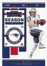 2019 Panini Contenders Base Set Julian Edelman #11 card