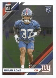 2019 Donruss Optic Base Set Julian Love #112 card
