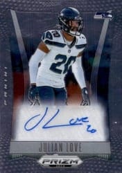 2024 Panini Prizm Deca Signatures Julian Love #S-JLE card