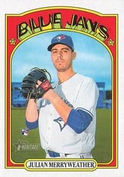 2021 Topps Heritage Base Set Julian Merryweather #629 card