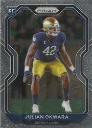 2020 Panini Prizm Base Set Julian Okwara #361 card