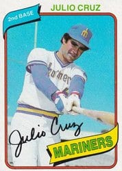 1980 Topps Base Set Julio Cruz #32 card