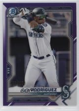 2021 Bowman Chrome Prospects Julio Rodriguez Purple Refractor #BCP-86 card