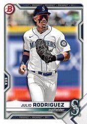 2021 Bowman Draft Base Set Julio Rodriguez #BD-145 card