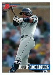 2021 Bowman Heritage Base Set Julio Rodriguez #141 card