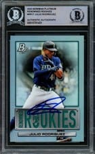 2022 Bowman Platinum Renowned Rookies Autographs Julio Rodriguez #RR-17 card