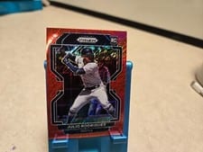Julio Rodriguez 2022 Panini Prizm #40 Red Shimmer Prizm