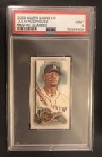 2022 Topps Allen & Ginter Julio Rodriguez Mini No Number card