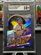 2022 Topps Cosmic Chrome Launched into Orbit Julio Rodriguez #LIO-19 card