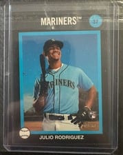 2022 Topps Heritage 1973 Topps Venezuela Stamps Julio Rodriguez #37 card