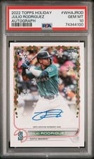 2022 Topps Holiday Autographs Julio Rodriguez #WHA-JROD card
