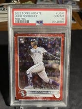 2022 Topps Update Julio Rodriguez Red Foil #US97 card