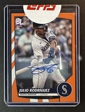 Julio Rodríguez 2023 Topps Big League Electric Orange Autographs card