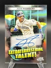2023 Topps Cosmic Chrome Extraterrestrial Talent Autographs Julio Rodríguez #ETA-Jr. card