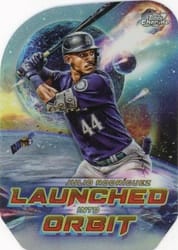 2023 Topps Cosmic Chrome Launched into Orbit Julio Rodríguez #LIO-9 card