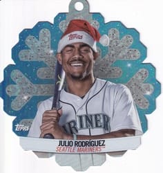2023 Topps Holiday Oversized Die-Cut MLB Ornaments Julio Rodríguez #MLBDC-15 card