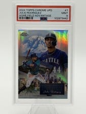2024 Topps Chrome Update Home Field Advantage Julio Rodríguez #HFAC-7 card