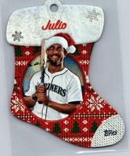 2024 Topps Holiday Stocking Die Cut Ornaments Julio Rodríguez #SDC-2 card