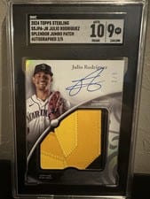 2024 Topps Sterling Splendor Jumbo Patch Autographs Julio Rodríguez #SSJPA-JR card