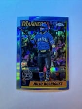 2025 Topps Chrome Logofractor Edition 1990 Topps Julio Rodríguez #90CB-6 card
