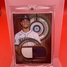 2025 Topps Tribute Single-Player Dual Relics Julio Rodríguez #DR-JR card