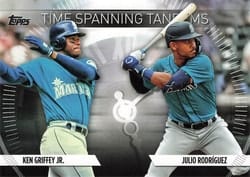 2023 Topps Update Time-Spanning Tandems Julio Rodríguez / Ken Griffey Jr. #TS-2 card