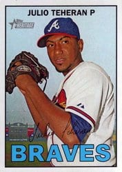 2016 Topps Heritage Base Set Julio Teheran #417 card