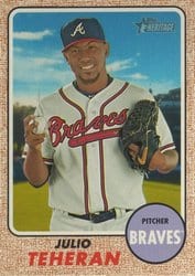 2017 Topps Heritage Base Set Julio Teheran #348 card