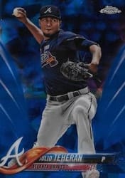 2018 Topps Chrome Sapphire Edition Base Set Julio Teheran #387 card