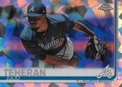 2019 Topps Chrome Sapphire Edition Base Set Julio Teheran #118 card