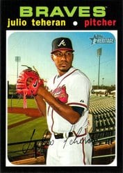 2020 Topps Heritage Base Set Julio Teheran #22 card