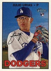 2016 Topps Heritage Base Set Julio Urias #600 card