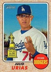 2017 Topps Heritage Base Set Julio Urias #477 card