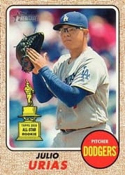 2017 Topps Heritage Base Set Julio Urias #477b card