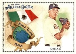 2018 Topps Allen & Ginter World Talent Julio Urias #WT-28 card