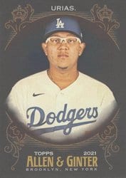 2021 Topps Allen & Ginter X Base Set Julio Urias #318 card