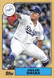 2022 Topps 1987 Topps Baseball (Series 2) Julio Urias #87TB-17 card