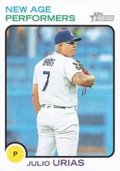2022 Topps Heritage New Age Performers Julio Urias #NAP-16 card