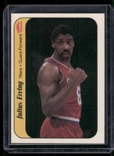 1986 Fleer Sticker Julius Erving #5 card