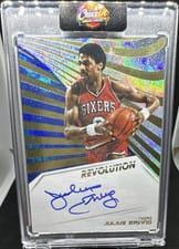 2018 Panini Revolution Autographs Julius Erving #AU-JEV card