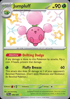 Paldean Fates Jumpluff #98 card